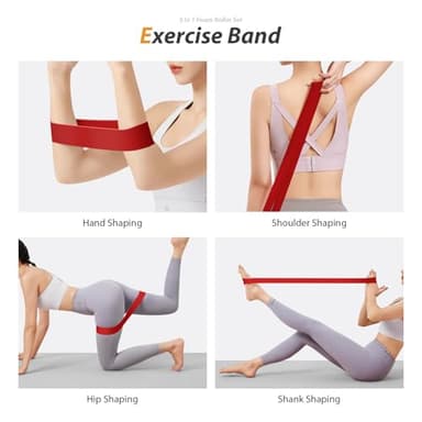 5 in1 Foam Roller Set, Trigger Point Foam Roller, Massage Roller Stick, Massage Ball, Resistance Band for Deep Muscle Massage Pilates Yoga,Fitness Exercise for Whole Body (Black-Red) - Image 6