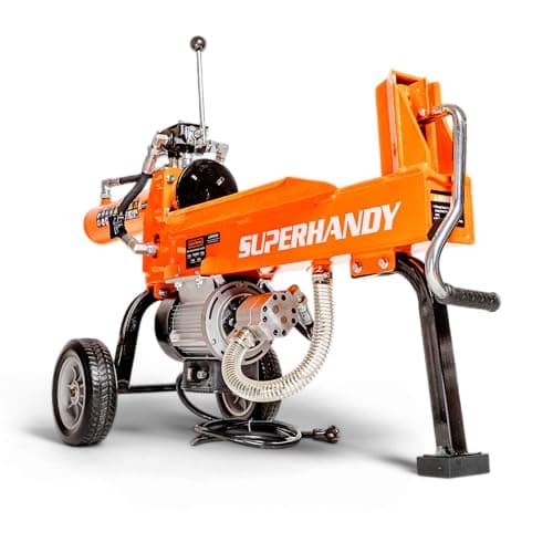 SuperHandy Log Splitter Portable Electric 14 Ton Rapid Auto Return Hydraulic Ram System Bucher Gear Pump 2.5eHP 15Amp Motor Horizontal Full Beam Steel Wedge Firewood Splitting Forestry Harvesting - Image 1