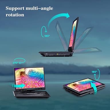MYDASH 14.9'' Portable  DVD  Player  with  12.5" Swivel  Screen – Rechargeable  Car  DVD  Player,  Portable & Travel,  Region‑Free  Personal  DVD  Player  Portable,  USB/SD  Support - Image 7