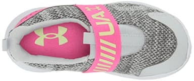 Under Armour Girls' Infant Surge 3 Slip On, (100) Halo Gray/Rebel Pink/Fade, 10K, US - Image 5