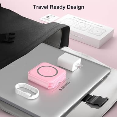 UCOMX 3 in 1 Charging Station for Multple Devices,Foldable 3 in 1 Wireless Charger for Travel,Nano Wireless Charging Station for iPhone16 15 14 13 12 Pro Max/Watch 10 9 8 7 6 5 4 3 Ultra/AirPod Pro - Image 7