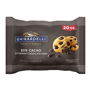 GHIRARDELLI 60% Cacao Bittersweet Chocolate Premium Baking Chips, 20 OZ Bag - Image 1