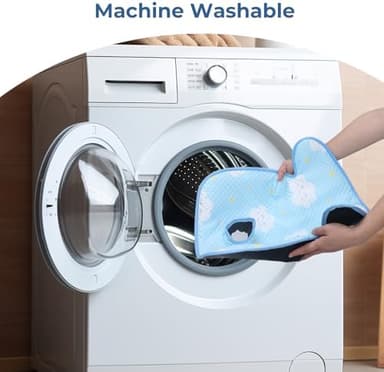 COOLBEBE Car Seat Protector for Potty Training, Dry Waterproof Car Seat Liner Toilet Training for Baby Infant Toddler, Piddle Pads Cover Car Seat Pad for Strollers & Carseat (Blue - Image 5