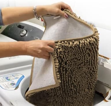 Muddy Mat® 2-Piece Beige Medium 30"X19" AS-SEEN-ON-TV Highly Absorbent Microfiber Door Mat, Bath Mat and Pet Rug, Non slip Thick Washable, Soft Chenille for Kitchen Bathroom Bedroom Indoor and Outdoor - Image 2