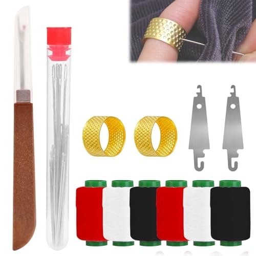 37pcs Sewing Tool Set, Needle Thread Hand Repair Kit for Beginners, Mini Sewing Kit for Mending Clothes, Include 25 Steel Needles, 6 reels of Thread, Seam Ripper, 2 Needle Threader, 2 Thimbles