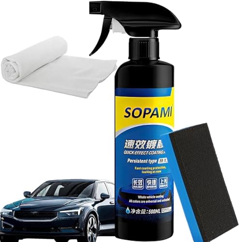 Sopami Car Coating Spray, Quick Effect Coating Agent for Car, Polish Spray Waterless Wash Wax, Extremely Hydrophobic, Unmatched Slickness - Car Care Products (16.91 OZ) - Image 1