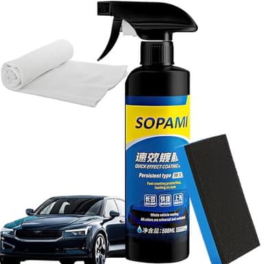Sopami Car Coating Spray, Quick Effect Coating Agent for Car, Polish Spray Waterless Wash Wax, Extremely Hydrophobic, Unmatched Slickness - Car Care Products (16.91 OZ) - Image 1