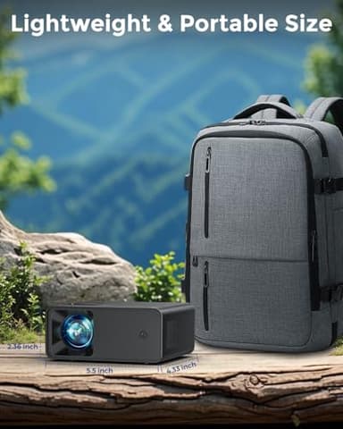 CiBest Mini Projector, 2025 Upgraded Full HD 1080P Support Video Projector, Portable Small Movie Projector, Compatible with iOS/Android/Windows/TV Stick/Box/USB/HDMI - Image 5