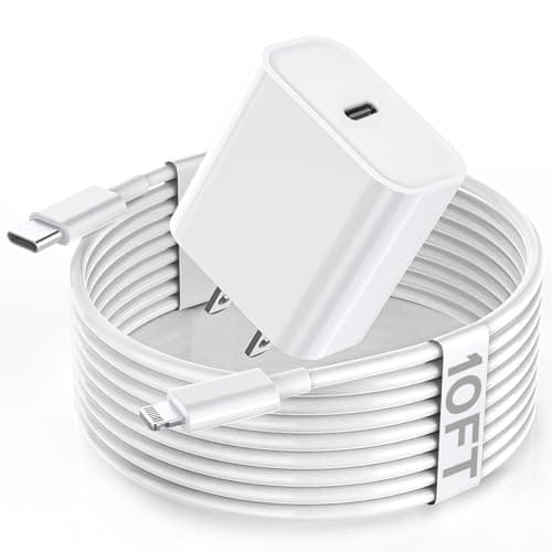 Apple Fast Charger, 10FT Extra Long Fast iPhone Charger Travel Plug Adapter Super Quick Apple Charging USB C Wall Charge Block with 10Foot Lightning Cable Cord for iPhone 14/13/12/11/X/XR/SE2022/iPad - Image 1