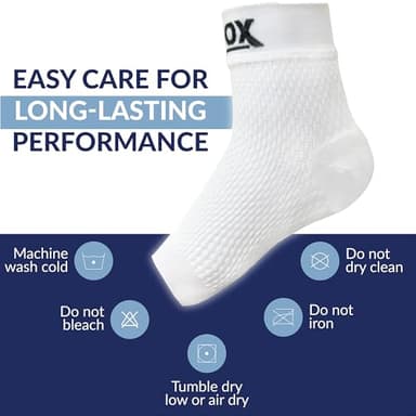 SB SOX Plantar Fasciitis Relief Socks – Ankle Brace Compression Sleeve – Arch Support for Foot Pain, Swelling, Heel Spurs – Foot Brace for Achilles Tendonitis Relief, Injury Recovery (Solid White, X-Large) - Image 8