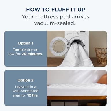 Bedsure Twin XL Mattress Pad - Soft Mattress Topper for College Dorm Room Essentials, Extra Long Twin Quilted Fitted Bed Cover Protector with 8-21 Inches Deep Pocket, Washable, White, 39x80 Inches - Image 9