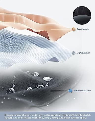 Ally Men's Mountain Bike Shorts 4D Padded Lightweight Loose-fit with Zipper Pockets for Biking Cycling Bicycle Riding Biker (Attached-pad DK Grey, X-Large) - Image 4