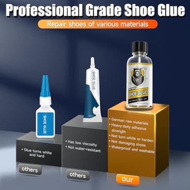 PHIXBEAR Professional Grade Shoe Glue Repair Adhesive, Heavy Duty Shoe Goo: Low Odor, No White, No Hard, 1.05 fl oz - Image 4