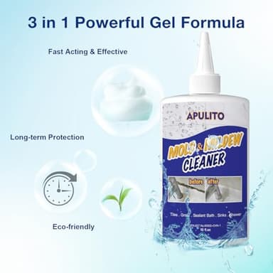 APULITO Household Black Stain Gel for Bathroom Shower Kitchen Tile Grout, Sinks Countertops 10 Fl Oz (Pack of 1) - Image 2