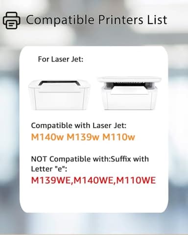 greencycle 141a Toner Cartridge Compatible Replacement for Hp 141A Black Laserjet Toner Cartridge Laser Jet MFP m140w Toner Laser Jet m110w Toner (2Pk,with chip) - Image 2