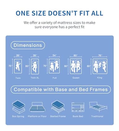 Konuzu Queen Mattress,12 Inch Memory Foam Hybrid Mattresses in a Box with Individual Pocket Spring,for Pressure Relief & Motion Isolation Queen Size Mattress. - Image 5