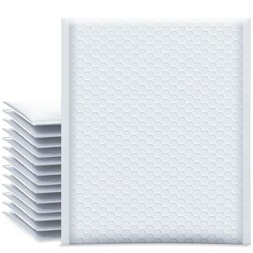 UCGOU Bubble Mailers 8.5x12 Inch White 25 Pack Usable Size 8.5x11 Poly Padded Envelopes #2 Medium Mailing Opaque Packaging Postal Self Seal Waterproof Boutique Shipping Bags for Clothes Makeup - Image 1