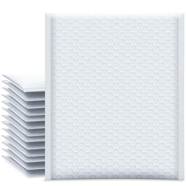 UCGOU Bubble Mailers 8.5x12 Inch White 25 Pack Usable Size 8.5x11 Poly Padded Envelopes #2 Medium Mailing Opaque Packaging Postal Self Seal Waterproof Boutique Shipping Bags for Clothes Makeup - Image 1