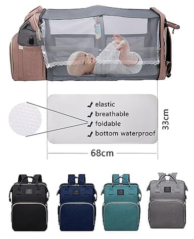 Diaper Bag Backpack with Changing Station: Pink Baby Toddler Bags for Girls Boys Women Large Big Travel Backpack Pañaleras Modernas Para Bebe Niña Newborn Essentials Mom Must Haves Baby Registry - Image 6