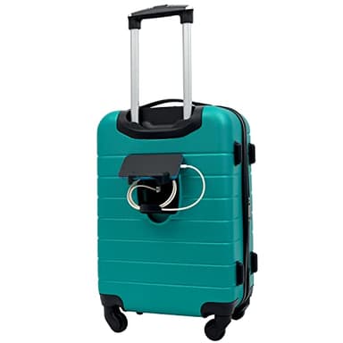 Wrangler Smart Luggage Set with Cup Holder and USB Port, Teal, 2 Piece - Image 7