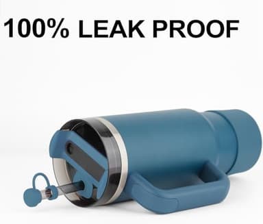 HYZ 8 Piece Accessories for Stanley Cup, Silicone Spill Proof Stopper Set and Protective Boot Including Straw Cover Cap for Stanley H2.0 20oz 30oz 40oz Tumbler, Blue Spruce - Image 5