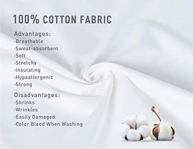 Sunflower Queen Pillowcases Set of 2, 100% Cotton Queen Pillow Cases 2, 20×30 inches Bright White, Soft and Breathable - Image 8