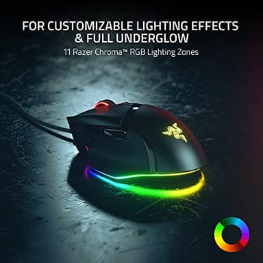 Razer Basilisk V3 Customizable Ergonomic Gaming Mouse: Fastest Gaming Mouse Switch - Chroma RGB Lighting - 26K DPI Optical Sensor - 11 Programmable Buttons - HyperScroll Tilt Wheel - Classic Black - Image 4