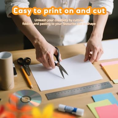 White Cardstock 8.5 x 11,White Card Stock,Cardstock Paper,Copy Paper for Printer,40 Sheets Card Stock Paper for Invitations,Menus,DIY Cards,Tags,Cards Making,Certificate,Construction,Office Printing - Image 5