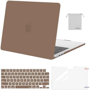 MOSISO Compatible with MacBook Air 15 inch Case M4 M3 M2 2025 2024 2023 Release A3241 A3114 A2941 with Touch ID, Plastic Hard Shell Case&Keyboard Cover&Screen Protector&Storage Bag, Caramel Brown - Image 2