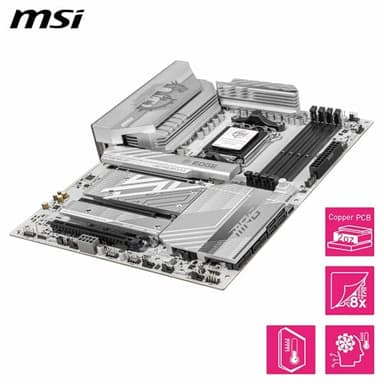 MSI MPG B850 Edge TI WiFi Motherboard, ATX - Supports AMD Ryzen 9000/8000 / 7000 Processors, AM5-80A SPS VRM, DDR5 Memory Boost (8400+MT/s OC), PCIe 5.0 x16, M.2 Gen5, Wi-Fi 7, 5G LAN - Image 4