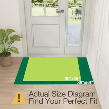 LUMI Inside Door Mat for Entry 30''x48'', Absorbent, Dirt Trapper, Low Profile Thin, Non Slip Mats with Rubber Backing, Ideal for Indoor, High Traffic, Garage, Entrance, Birdy Black - Image 2