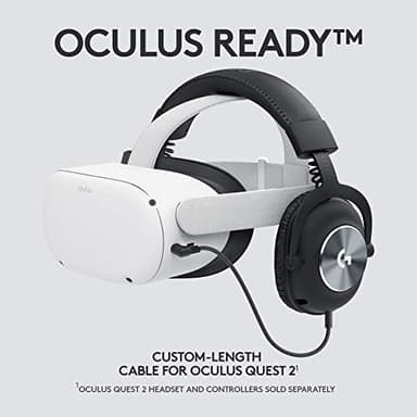 Logitech G PRO Gaming Headset for Oculus Quest 2 - Oculus Ready - Custom-length Cable - PRO-G Precision Gaming Audio Driver - Steel and Aluminum Build - Low-Latency 3.5 mm Aux Connection - Image 3