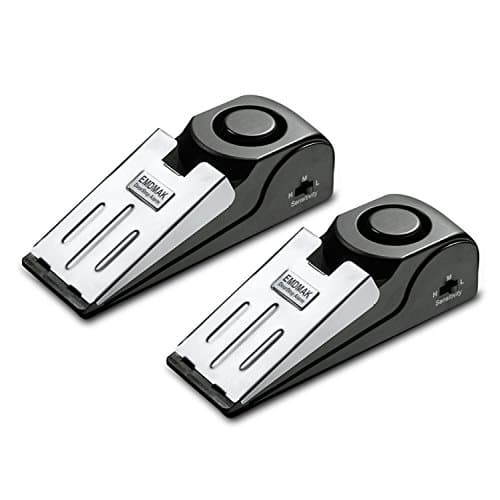 EMDMAK Door Stop Alarm with 120DB Siren Door Stop for Home & Travel (Black) (Pack of 2) - Image 1