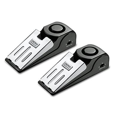 EMDMAK Door Stop Alarm with 120DB Siren Door Stop for Home & Travel (Black) (Pack of 2) - Image 1