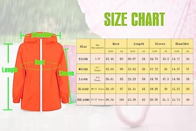 MODAFANS Girls Boys Rain Jacket Lightweight Waterproof Hooded RainCoats Windbreaker for Outdoor 4-5T,Shiny Orange - Image 6