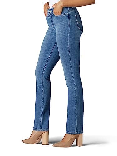 Lee Women's Ultra Lux Comfort with Flex Motion Straight Leg Jean Juniper 6 Short - Image 2