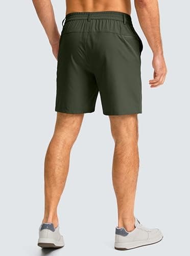 G Gradual Men's Casual Shorts 7" Lightweight Golf Shorts for Men Stretch with 3 Pockets Quick Dry Breathable Work Shorts Army Green - Image 2