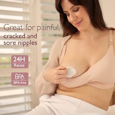 Momcozy Hydrogel Nipple Pads with Soothing Lanolin, Soothies Gel Nursing Pads Provide Instant Cooling Relief, Breastfeeding Essentials, 6 PCS - Image 4