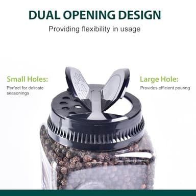 Soeos Himalayan Pink Salt Coarse 39 oz + Organic Black Peppercorns 18 oz, Salt for Grinder Refill, Salt and Peppercorns, Pepper Grinder Refill, Non-GMO Spice Seasoning Set For Cooking - Image 9