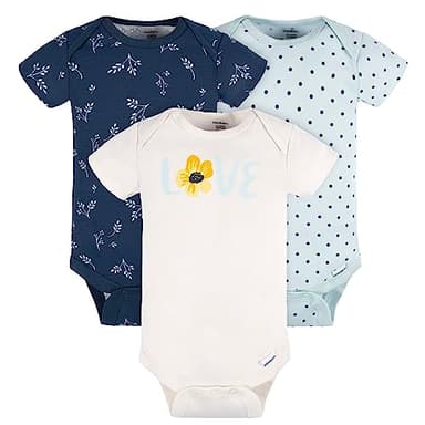 Gerber Baby Boys 12 Piece Layette Gift Set, Blue Flowers, 3-6 Months - Image 2