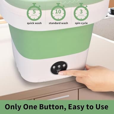 Portable Washing Machine, 15.5L Upgraded with Spin Basket Laundry Machine, 3 Cleaning Modes Suitable for Small Clothes, Foldable Design Ideal for Hotel, Home, Apartment and Campain - Image 7
