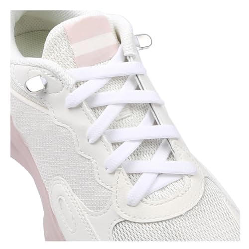 ZHENTOR Elastic Shoe Laces for Sneakers, No Tie Shoelaces for Adults and Kids, Flat Tieless Shoe strings (White) - Image 1