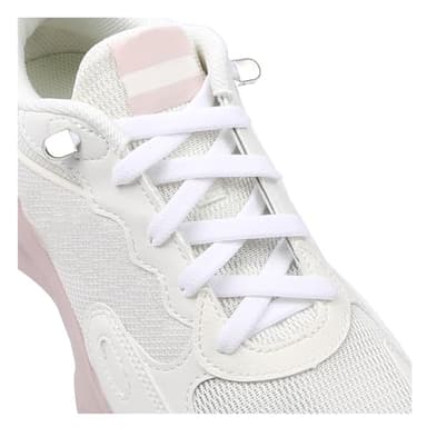 ZHENTOR Elastic Shoe Laces for Sneakers, No Tie Shoelaces for Adults and Kids, Flat Tieless Shoe strings (White) - Image 1