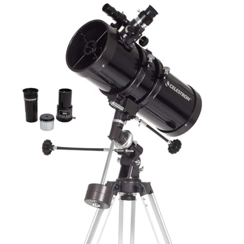 Celestron - PowerSeeker 127EQ Telescope - Manual German Equatorial Telescope for Beginners - Compact and Portable - Bonus Astronomy Software Package - 127mm Aperture - Image 1