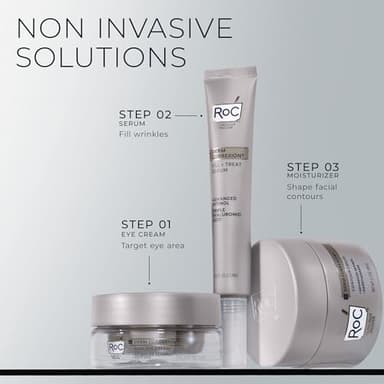 RoC Derm Correxion Dual Eye Cream with Advanced Retinol + Peptides for Puffy Eyes and Dark Circles, (.68 oz) with Retinol Under Eye Cream Packette - Image 8