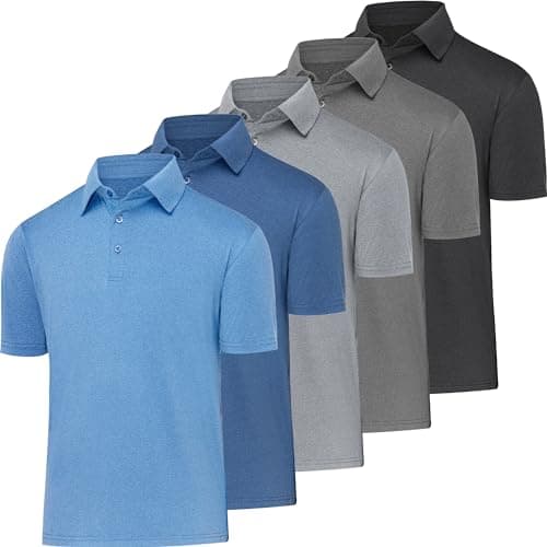 BALENNZ Polo T-Shirts for Men - Quick Dry Golf Polos with Moisture Wicking - Short Sleeve - 5C3XL - Image 1