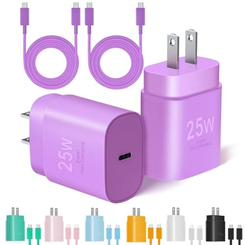 Type C Charger Fast Charging for iPhone 17 16 15, 2Pack [10FT&6FT] Long USB C Cable with 25W Phone Super Fast Charger Block Compatible with Galaxy S25/S24/Plus/Ultra,iPhone 15/16/17/Air/Plus/Pro Max - Image 1