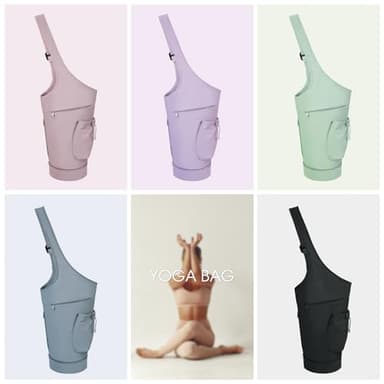 sportsnew Yoga Mat Bag, Large Opening Long Tote Yoga Mat Carrier Holder Bag with Waterproof Wet Pocket and Drawstring Water Bottle Pocket, Adjustable Shoulder Strap Storage Bag, Pink, patent pending - Image 7