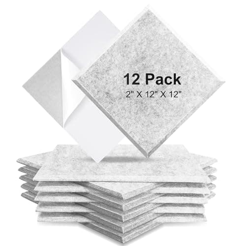 Fstop Labs 0.4" X 12" X 12" Acoustic Foam Panels, Sound Absorbing Panel, Beveled Edge Tiles Soundproof Foam Insulation, Soundproof Wall Panels - Image 1