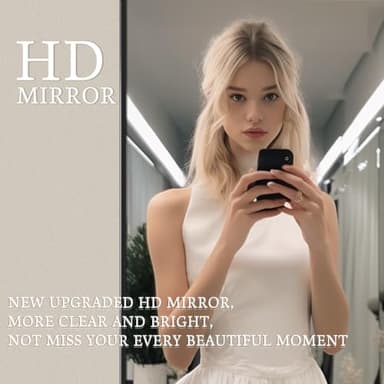 Rowjut Full Length Mirror Arched Floor Length Mirrors, 71"x26" Large Full Body & with Stand & Arch Wall Mounted & Standing Mirror for Bedroom Living Room, Aluminum Frame, Black - Image 8